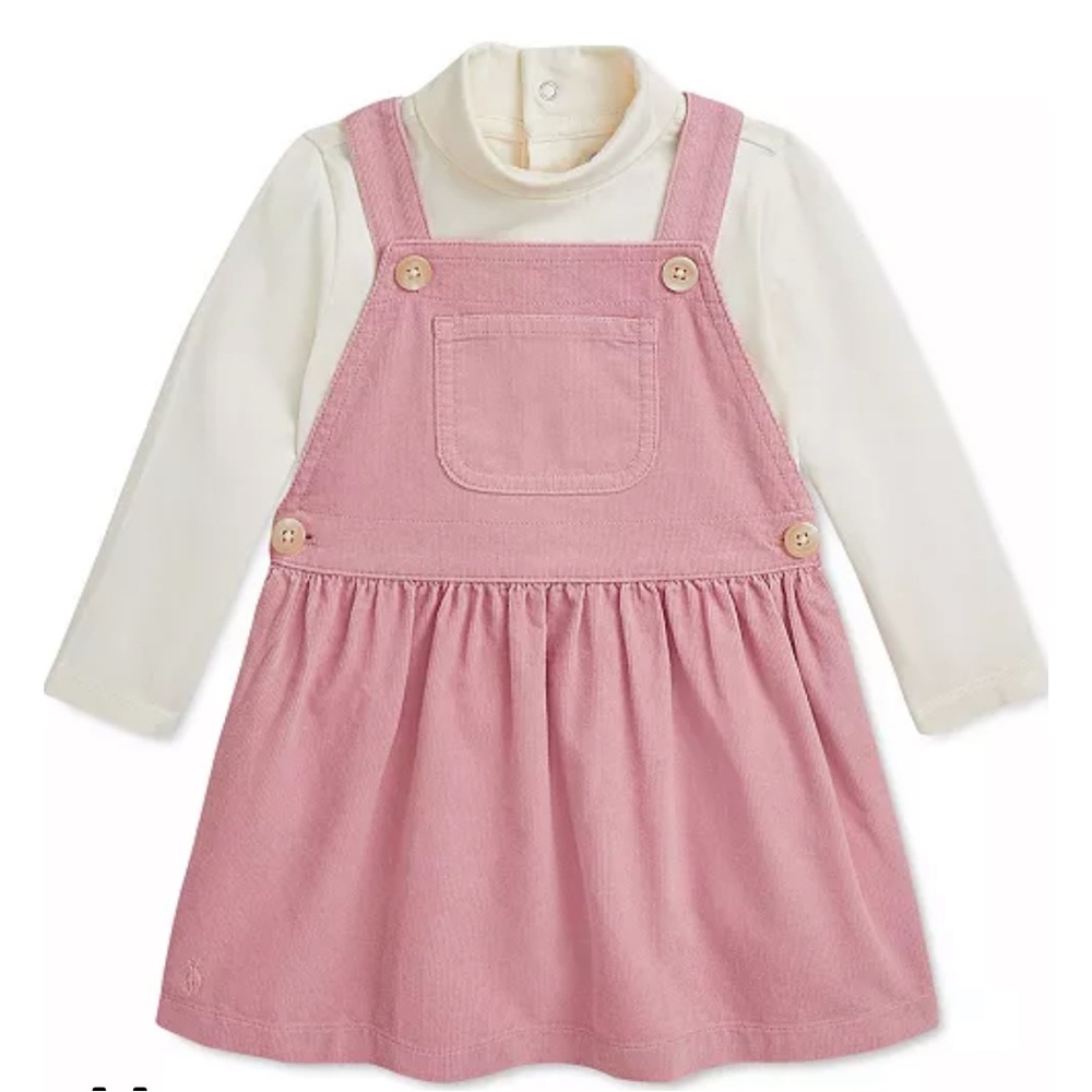 Ralph Lauren Pink Corduroy Baby Dress 0-3 months